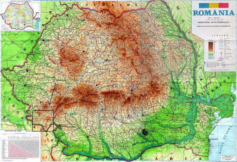 mapa Rumunska